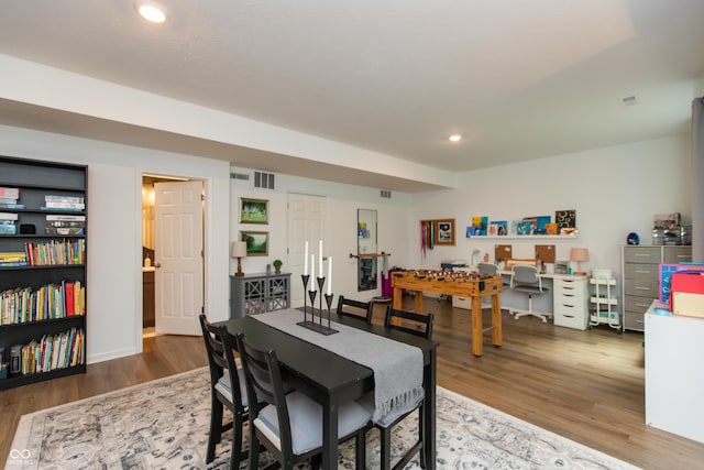 527 Macintosh Ln, Danville, IN 46122 - dining space featuring wood finished floors, an office area, and recessed lighting