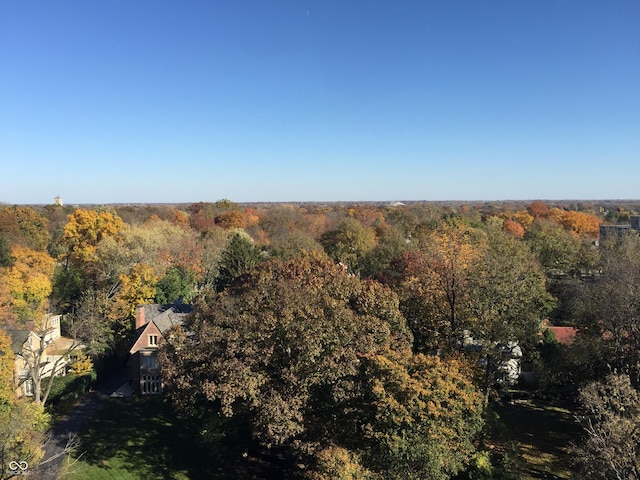 4000 N Meridian St Apt 11D, Indianapolis, IN 46208 - aerial view of property and surrounding area featuring a forest