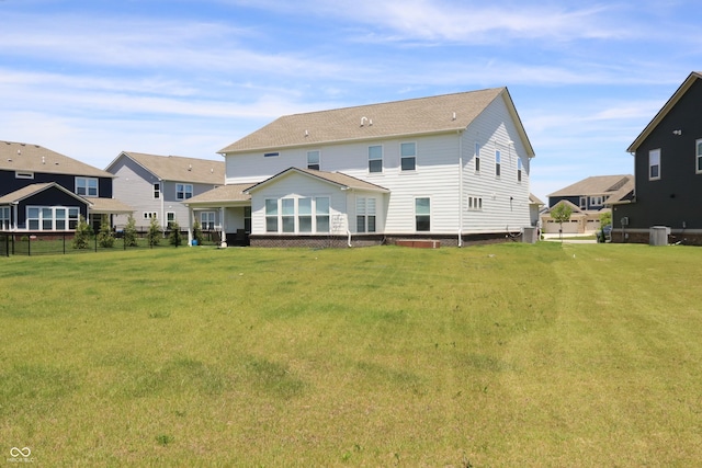 9640 Katana Cir, Fishers, IN 46040 - back of property featuring a residential view and central air condition unit