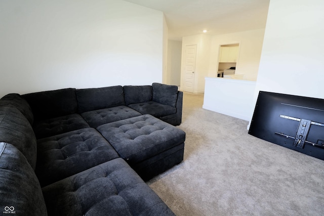 9640 Katana Cir, Fishers, IN 46040 - carpeted living area with separate washer and dryer