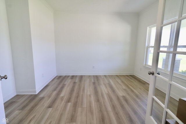 9640 Katana Cir, Fishers, IN 46040 - empty room with light wood-style floors, ornamental molding, and baseboards