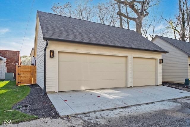 1822 Central Ave, Indianapolis, IN 46202 - detached garage with cooling unit and a gate