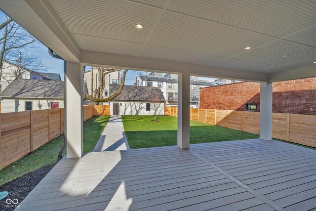 1822 Central Ave, Indianapolis, IN 46202 - deck with an outbuilding
