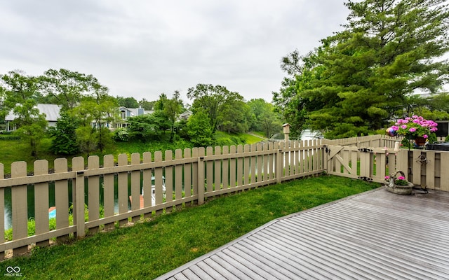 2949 River Bay Dr N, Indianapolis, IN 46240 - view of yard featuring a gate and a deck