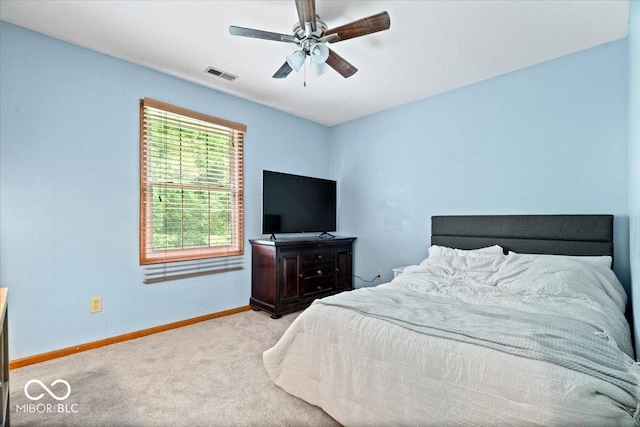 11956 Glen Cove Dr, Indianapolis, IN 46236 - carpeted bedroom featuring baseboards and ceiling fan