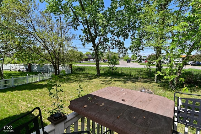 3668 Chatsbee Ct, Indianapolis, IN 46224 - view of yard with a wooden deck