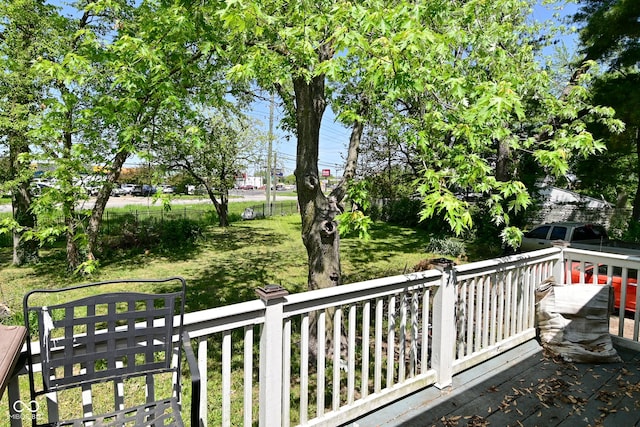 3668 Chatsbee Ct, Indianapolis, IN 46224 - wooden terrace with a lawn