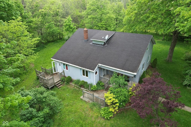 16952 Bookout Rd, Hagerstown, IN 47346 - view from above of property with a forest