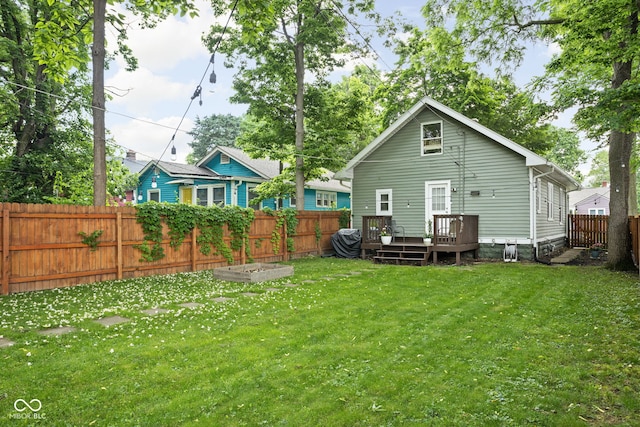 4414 Winthrop Ave, Indianapolis, IN 46205 - back of property with a deck