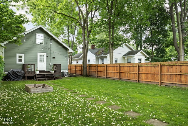 4414 Winthrop Ave, Indianapolis, IN 46205 - rear view of property featuring a wooden deck