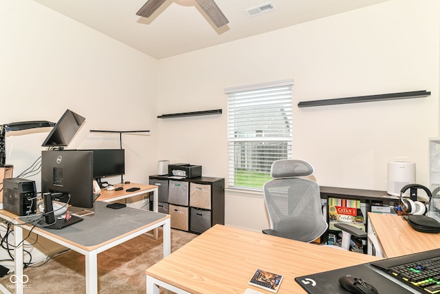 6556 Sulgrove Pl, Indianapolis, IN 46221 - office space featuring a ceiling fan and carpet