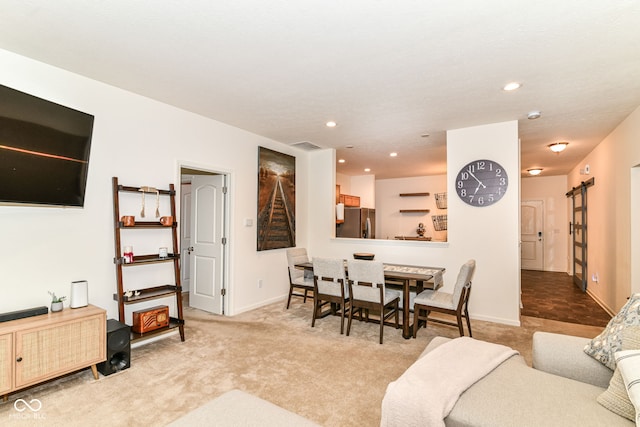 6556 Sulgrove Pl, Indianapolis, IN 46221 - living area with carpet floors, baseboards, and recessed lighting