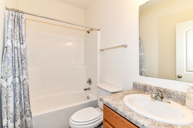 6556 Sulgrove Pl, Indianapolis, IN 46221 - bathroom with shower / tub combo, toilet, and vanity