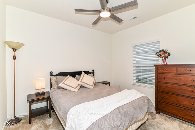 6556 Sulgrove Pl, Indianapolis, IN 46221 - bedroom featuring light colored carpet and ceiling fan