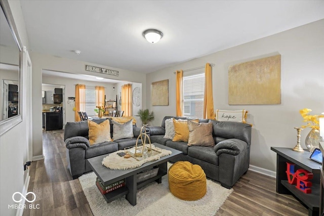 1907 N Drexel Ave, Indianapolis, IN 46218 - living area featuring wood finished floors and baseboards