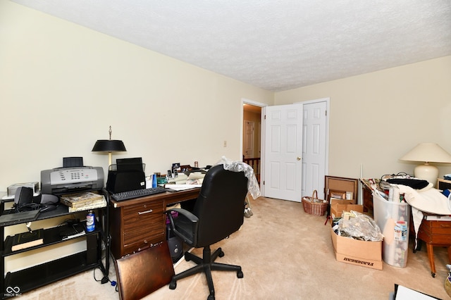 1102 Fox Hill Dr, Indianapolis, IN 46228 - office featuring light colored carpet and a textured ceiling