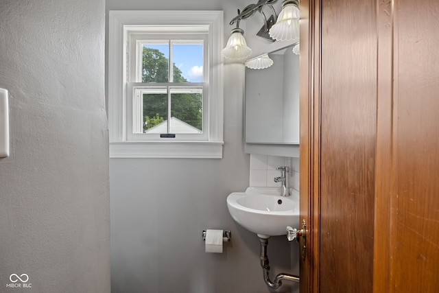 1438 Adams St, Lafayette, IN 47905 - half bathroom with a sink