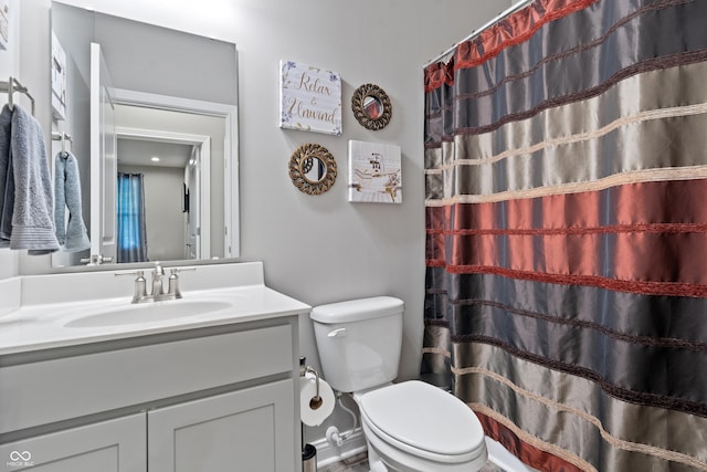 13321 N White Cloud Ct, Camby, IN 46113 - full bath with vanity, toilet, and a shower with shower curtain