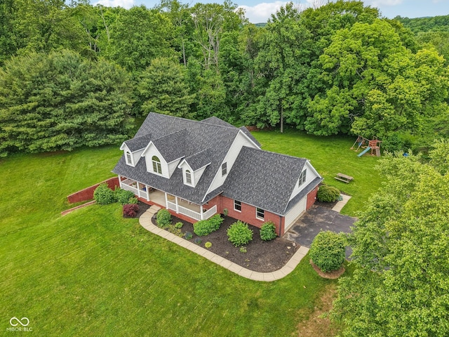 3564 Clear Creek Blvd, Martinsville, IN 46151 - view from above of property featuring a heavily wooded area