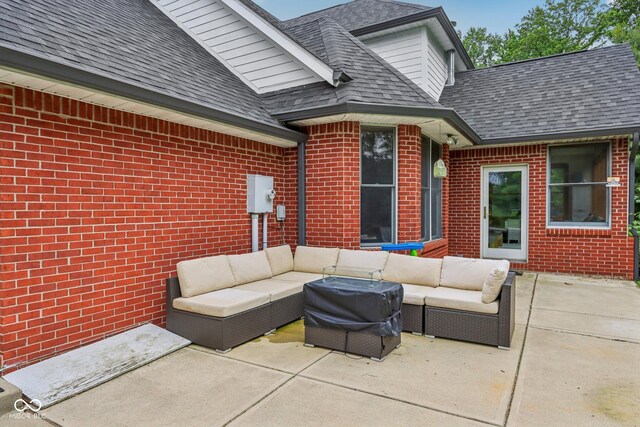 3564 Clear Creek Blvd, Martinsville, IN 46151 - view of patio with an outdoor living space