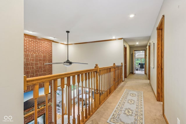 3564 Clear Creek Blvd, Martinsville, IN 46151 - corridor with light colored carpet and recessed lighting