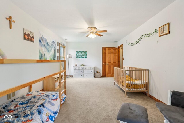 3564 Clear Creek Blvd, Martinsville, IN 46151 - bedroom with carpet flooring and a ceiling fan