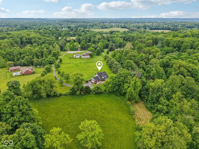 3564 Clear Creek Blvd, Martinsville, IN 46151 - aerial view of sparsely populated area featuring a heavily wooded area