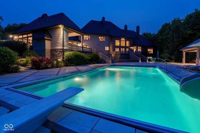 11101 Hawthorn Rdg, Fishers, IN 46037 - swimming pool featuring stairway and a patio
