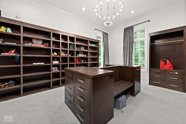 11101 Hawthorn Rdg, Fishers, IN 46037 - spacious closet featuring light carpet and a chandelier