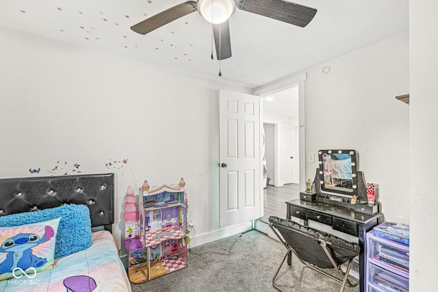 2 S 25th Ave, Beech Grove, IN 46107 - bedroom featuring carpet floors and a ceiling fan