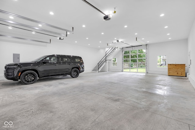 3215 N Pennsylvania St, Indianapolis, IN 46205 - garage with recessed lighting and electric panel