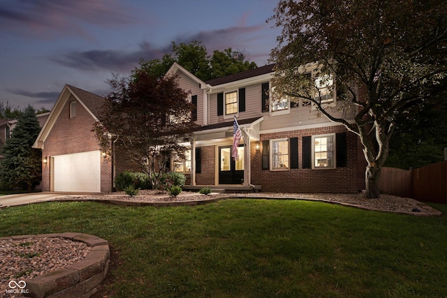 10243 Brixton Ln, Fishers, IN 46037 - view of front of house featuring brick siding and concrete driveway