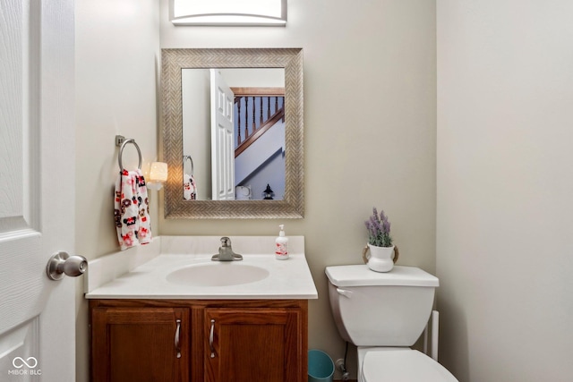 4434 W Windsong Ct, New Palestine, IN 46163 - half bathroom featuring toilet and vanity