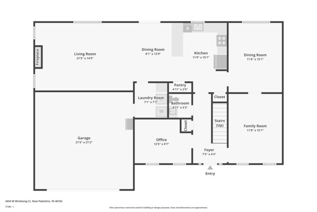 4434 W Windsong Ct, New Palestine, IN 46163 - home floor plan