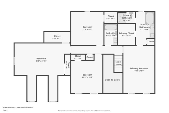 4434 W Windsong Ct, New Palestine, IN 46163 - home floor plan