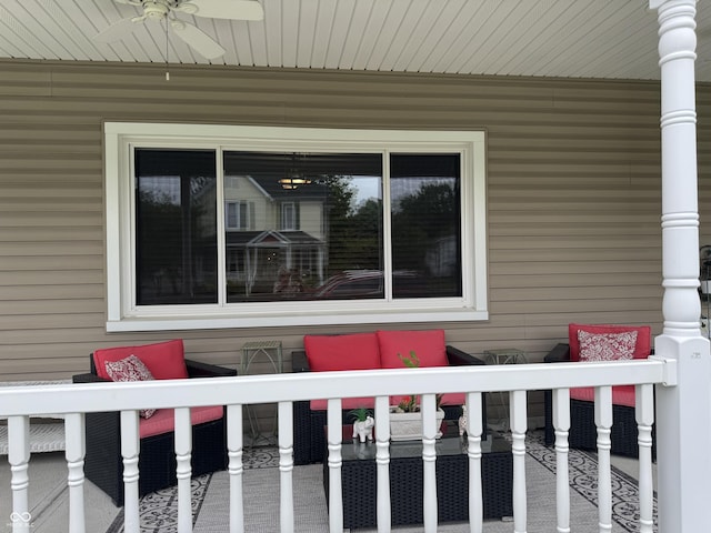 532 N Franklin St, Greensburg, IN 47240 - view of side of property with a ceiling fan and covered porch