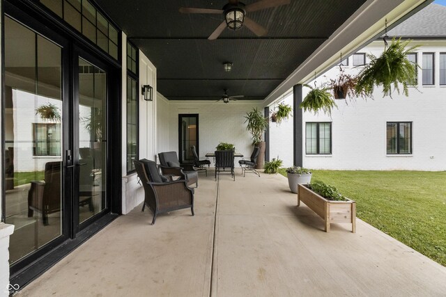 4808 Lakeview Dr, Greenwood, IN 46143 - view of patio with a ceiling fan