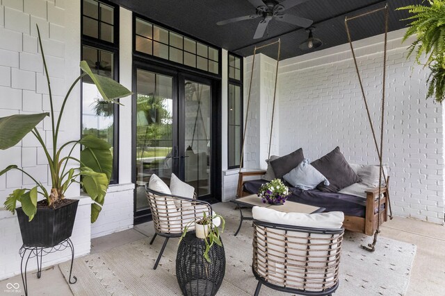 4808 Lakeview Dr, Greenwood, IN 46143 - view of patio / terrace with a ceiling fan