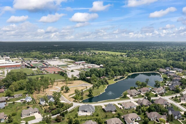 4808 Lakeview Dr, Greenwood, IN 46143 - view of property location with a large body of water and a heavily wooded area