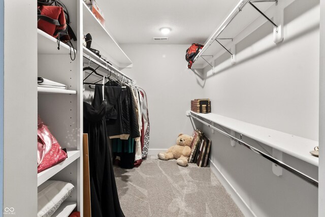 4808 Lakeview Dr, Greenwood, IN 46143 - walk in closet featuring carpet flooring