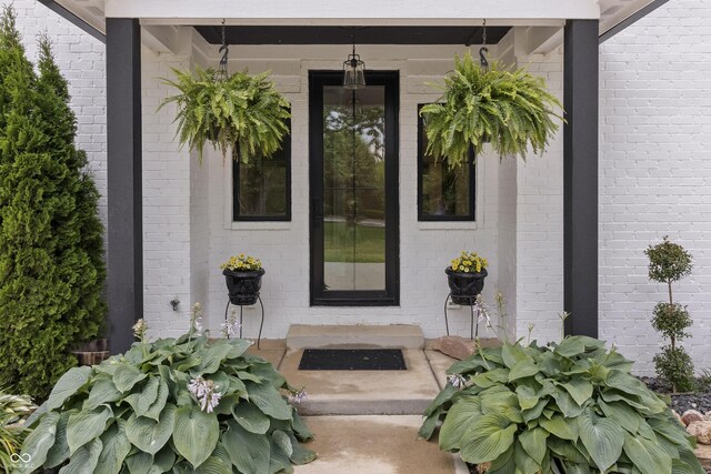 4808 Lakeview Dr, Greenwood, IN 46143 - doorway to property with brick siding
