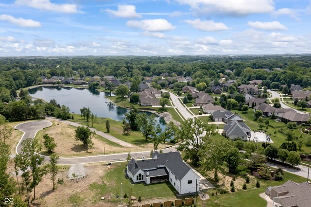 4808 Lakeview Dr, Greenwood, IN 46143 - aerial perspective of suburban area featuring a large body of water