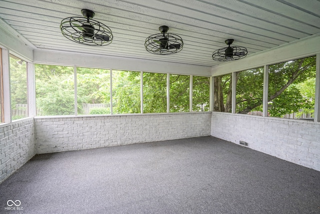 4949 Jennings Dr, Carmel, IN 46033 - unfurnished sunroom with a ceiling fan
