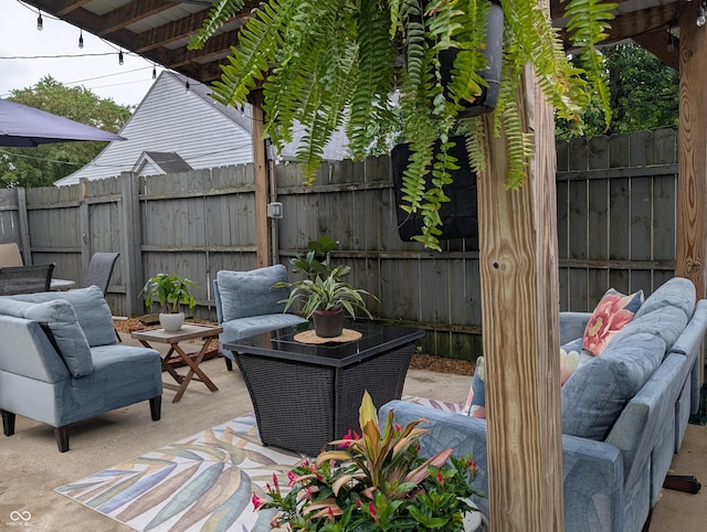 1728 Newton St, Columbus, IN 47201 - view of patio / terrace featuring an outdoor living space