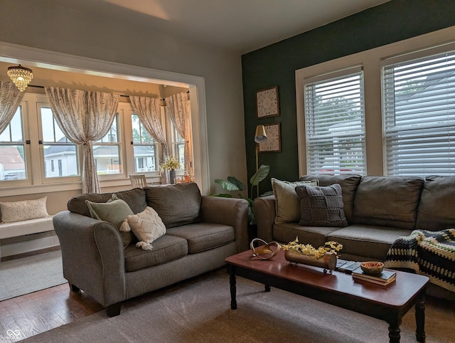 1728 Newton St, Columbus, IN 47201 - living area featuring wood finished floors and healthy amount of natural light