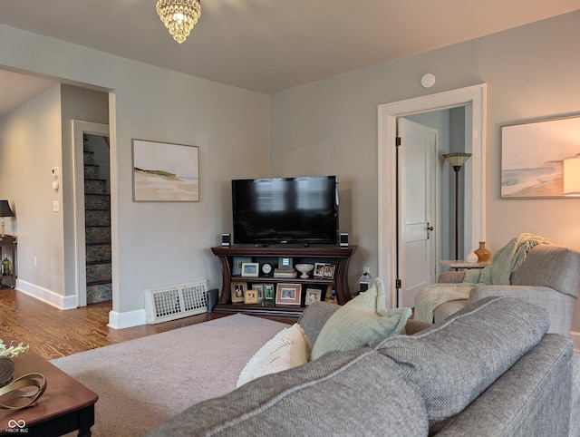 1728 Newton St, Columbus, IN 47201 - living area with wood finished floors and baseboards