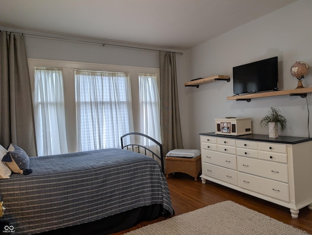1728 Newton St, Columbus, IN 47201 - bedroom with dark wood-style floors