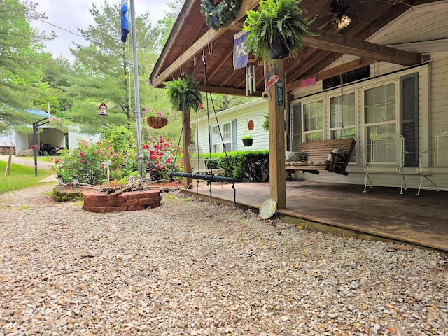 8310 Dog Trot Ln, Morgantown, IN 46160 - view of patio with a wooden deck