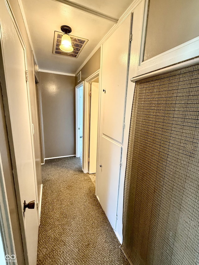 910 Lonsvale Dr, Anderson, IN 46013 - hall with carpet floors and ornamental molding