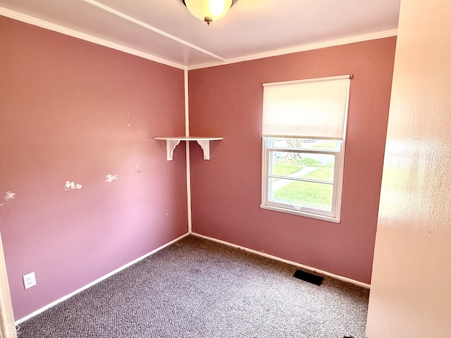 910 Lonsvale Dr, Anderson, IN 46013 - unfurnished room with carpet floors, crown molding, and baseboards